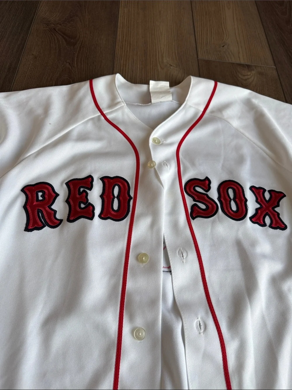 *Majestic White and Red Boston Red Sox Pedroia Baseball Jersey - Picture 3 of 5